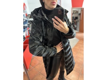 Kabát 097 - černý lesklý