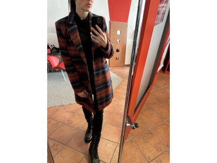 Kabát 116 - oranžovomodrý