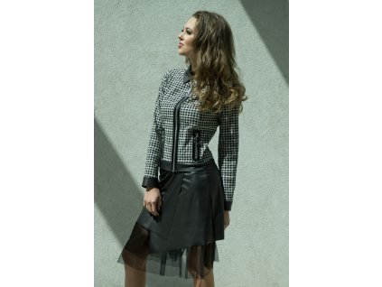 Bomber černo-bílý