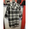Kabát 001 černobílá kostka