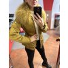 Bunda 067 - zelenožluté s límcem