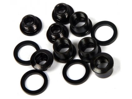 Ocelové šrouby pro montáž jednopřevodníku (4-packa), černé, 4ks