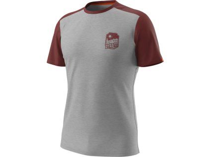 Pánské triko Dynafit Transalper Light SS Tee, šedá/cihlová