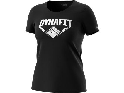 Triko Dynafit Graphic Cotton W S/S Tee black out/hardcore, černá