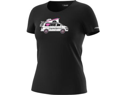 Triko Dynafit Graphic Cotton W S/S Tee black out/dynavan, černá