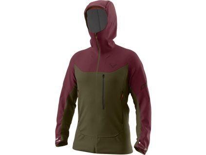 Pánská bunda Dynafit Radical Softshell, zelená/vínová
