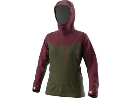 Dámská softshellová bunda Dynafit Radical Softshell Jacket, zelená/vínová