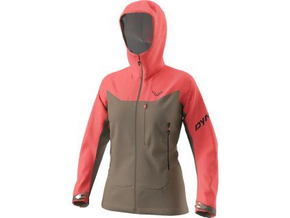 Dámská softshellová bunda Dynafit Radical Softshell Jacket, khaki/korálová