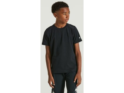 64022 080 APP TRAIL JERSEY SS YTH BLK M FRONT