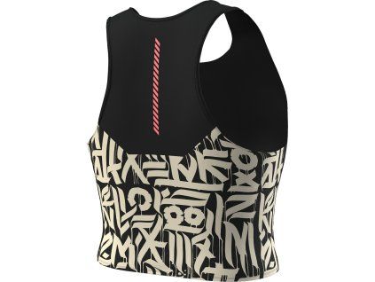 Dámské tílko Dynafit Trail Crop Top, černá/krémová