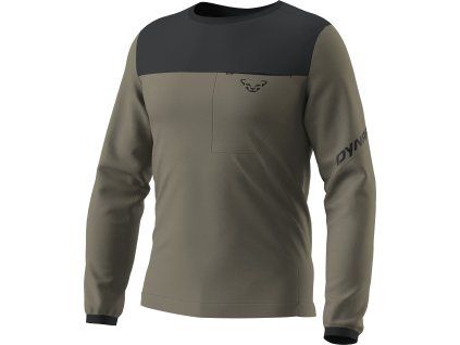 Mikina Dynafit Traverse DST Pullover fallen rock, khaki/černá
