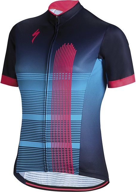 Dres Specialized RBX Comp Jersey SS WMN blue/acid red Barva: modrá / červená, Velikost: S