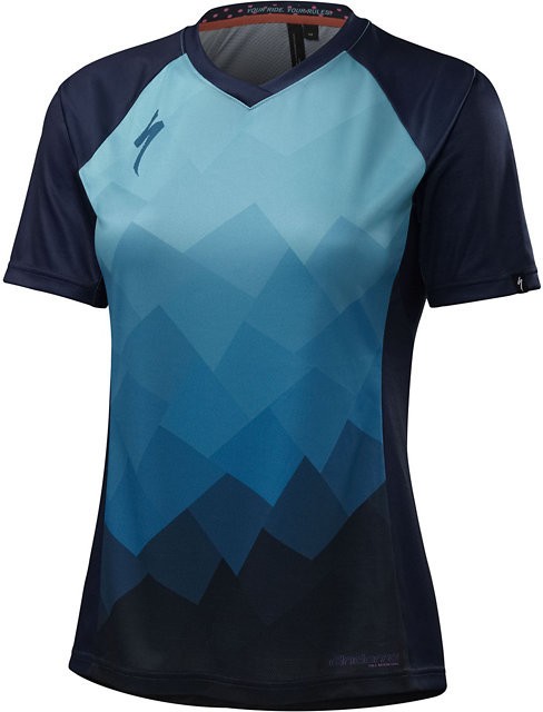 Tričko Specialized Andorra Comp Jersey SS W turquoise collage Barva: modrá, Velikost: XS
