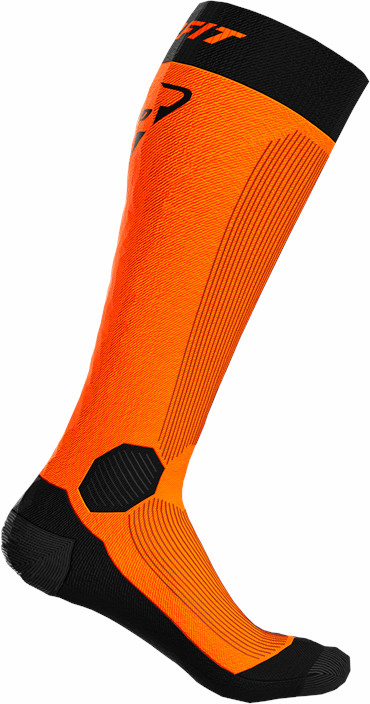 Ponožky Dynafit Tour Warm Merino shocking orange 25/26 Barva: oranžová / černá, Velikost EU: 35-38