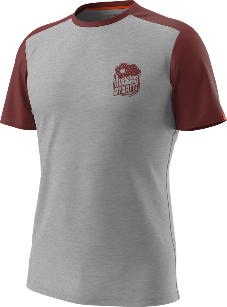 Triko Dynafit Transalper Light SS TEE alloy melange syrah 2024 Barva: šedá / cihlová, Velikost: M