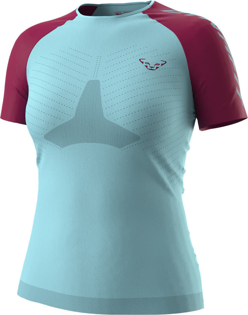 Triko Dynafit Ultra S-Tech W S/S TEE marine blue 2023 Barva: modrá / řepová, Velikost: XS / S