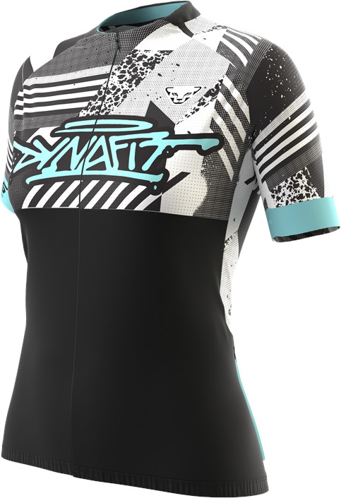 Dres Dynafit Snow Leopard Zip S/S Tee W black out 2024 Barva: černá / bílá, Velikost: XS