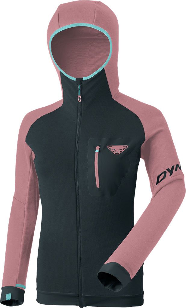 Mikina Dynafit Radical PTC Hooded W mokarosa 24/25 Barva: modrá / starorůžová, Velikost: XS