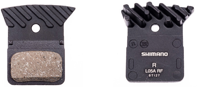 Brzdové destičky Shimano L05A-RF polymerové s chladičem