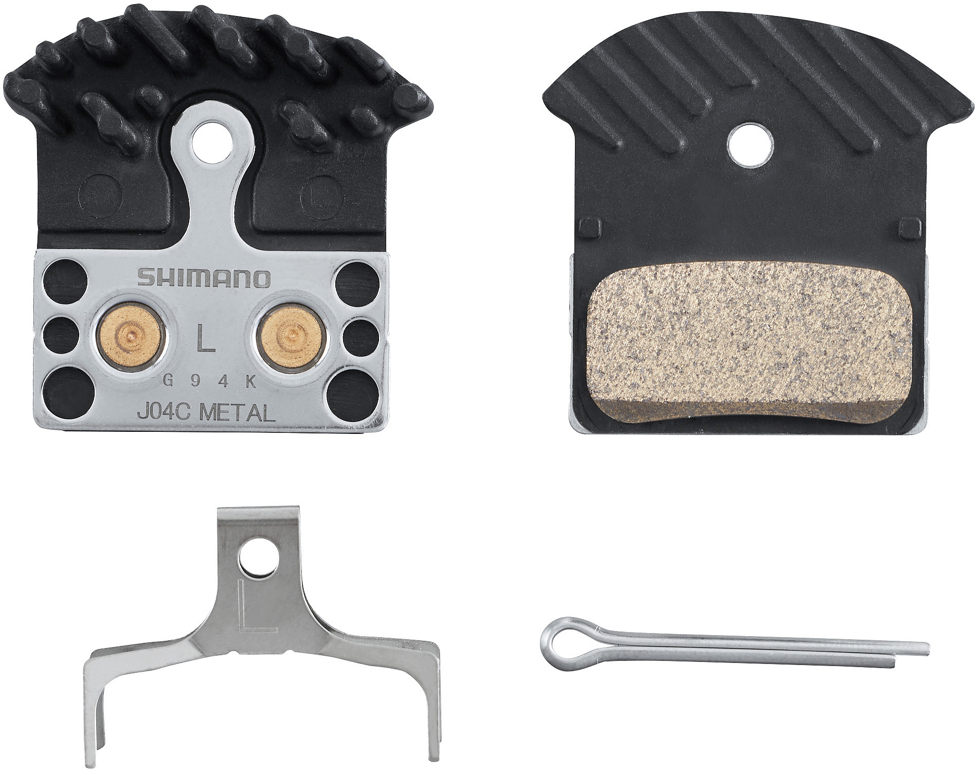 Brzdové destičky Shimano J04C-MF kovové s chladičem