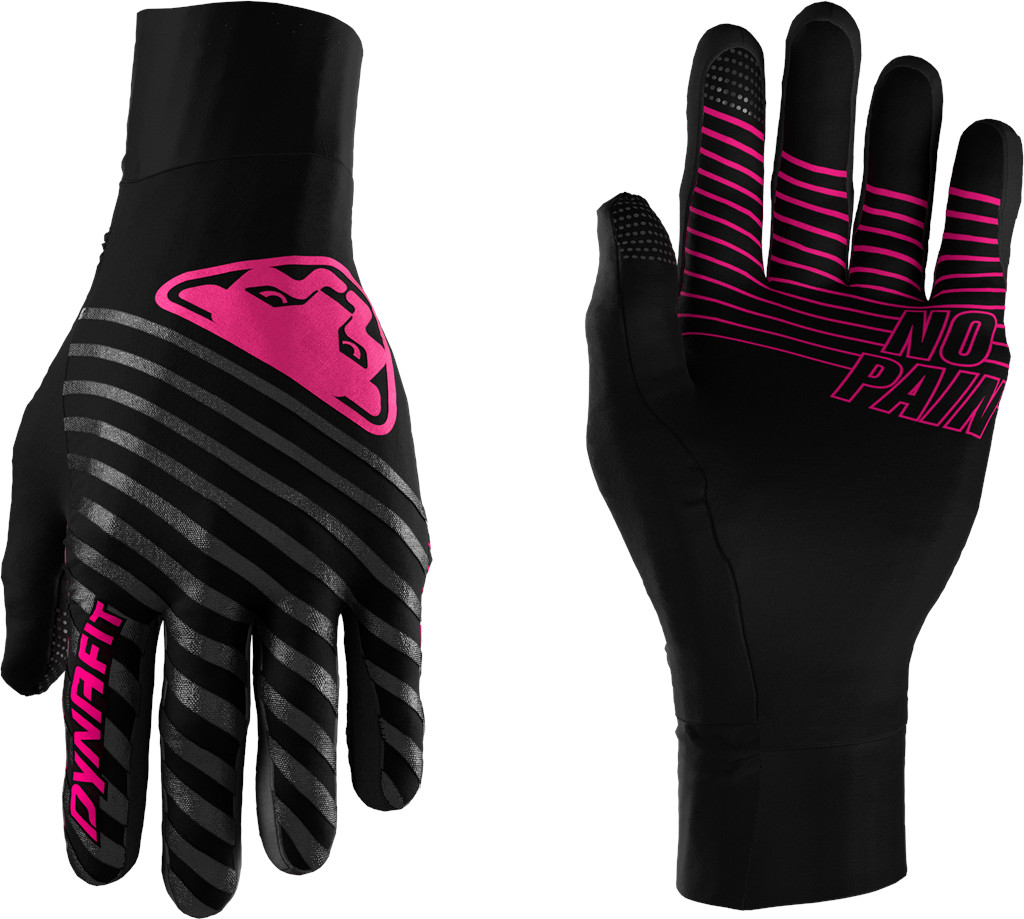 Rukavice Dynafit Alpine Reflective black out/pink glo 2025 Barva: černá / růžová, Velikost: L