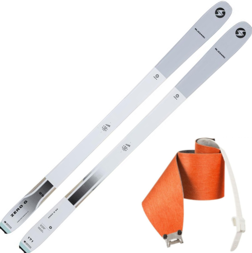 Lyže Blizzard Zero G 085 Flat + pásy light grey 21/22 Barva: bílá, Délka: 157 cm