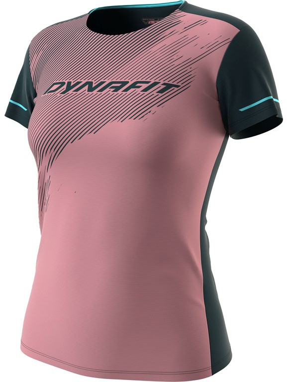 Triko Dynafit Alpine 2 S/S Tee W mokarosa 2025 Barva: starorůžová / modrá, Velikost: S