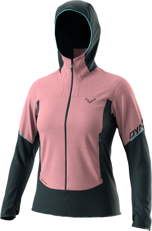 Bunda Dynafit Traverse Alpha Hooded W mokarosa 2025 Barva: starorůžová / modrá, Velikost: S