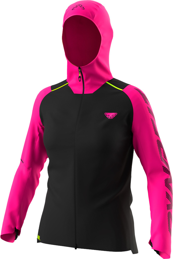 Bunda Dynafit DNA Wind W pink glo 2026 Barva: černá / růžová, Velikost: S
