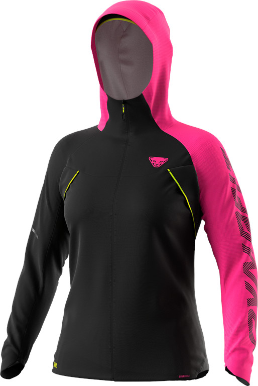 Bunda Dynafit DNA 3L W pink glo 2025 Barva: černá / růžová, Velikost: S