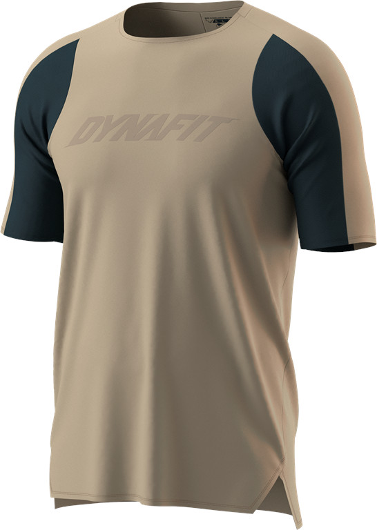 Tričko Dynafit Ride rock khaki 2025 Barva: khaki / modrá, Velikost: M