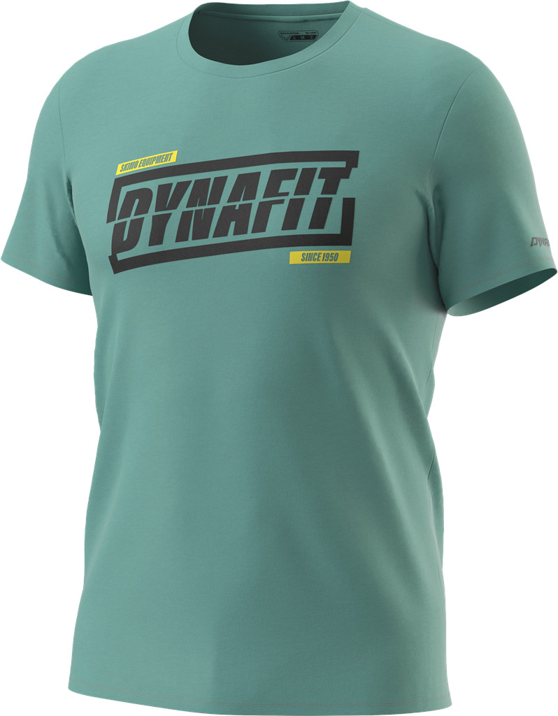 Triko Dynafit Graphic Cotton S/S TEE atlantic/tabloid 2025 Barva: modrá, Velikost: L
