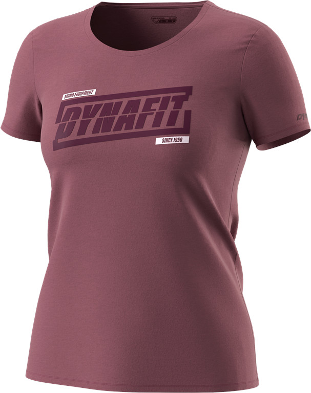 Triko Dynafit Graphic Cotton W S/S Tee dark rose 2025 Barva: vínová, Velikost: M
