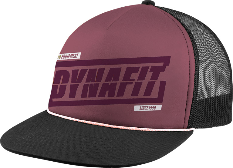 Dynafit Graphic Trucker Cap dark rose/TABLOID 2025 Barva: vínová, Velikost: UNI
