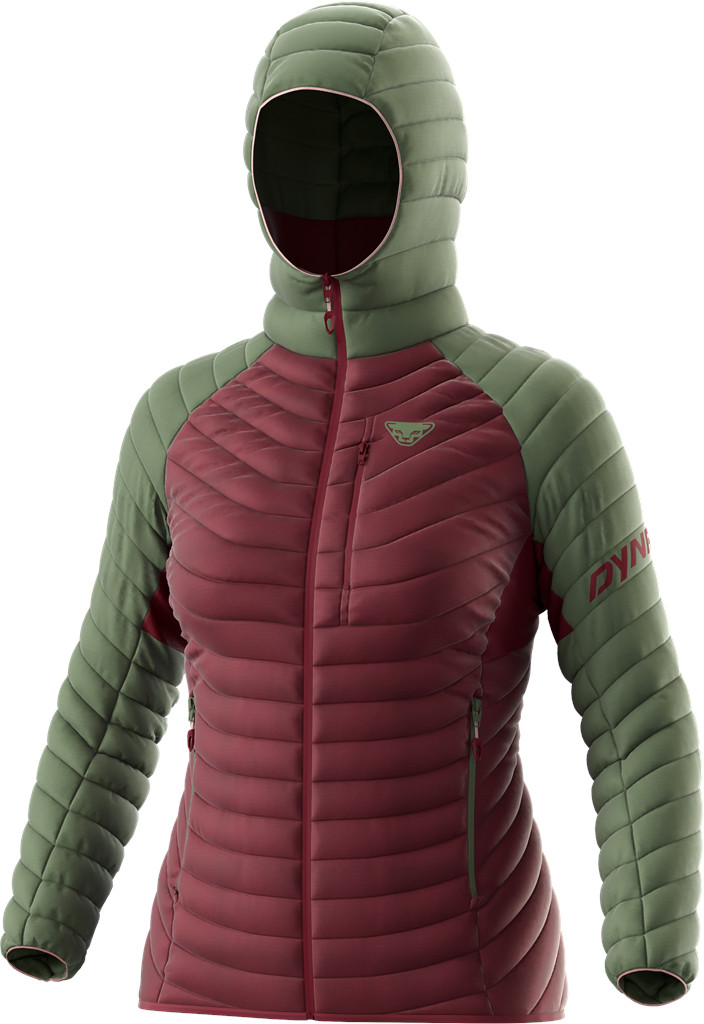 Bunda Dynafit Radical Down Hood W sage 24/25 Barva: vínová / zelená, Velikost: L