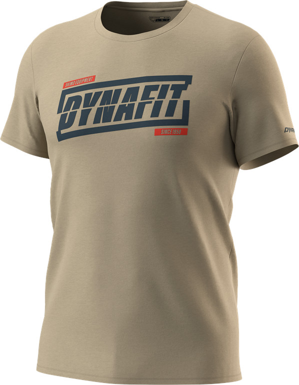 Triko Dynafit Graphic Cotton S/S TEE rock khaki/tabloid 2025 Barva: khaki, Velikost: L
