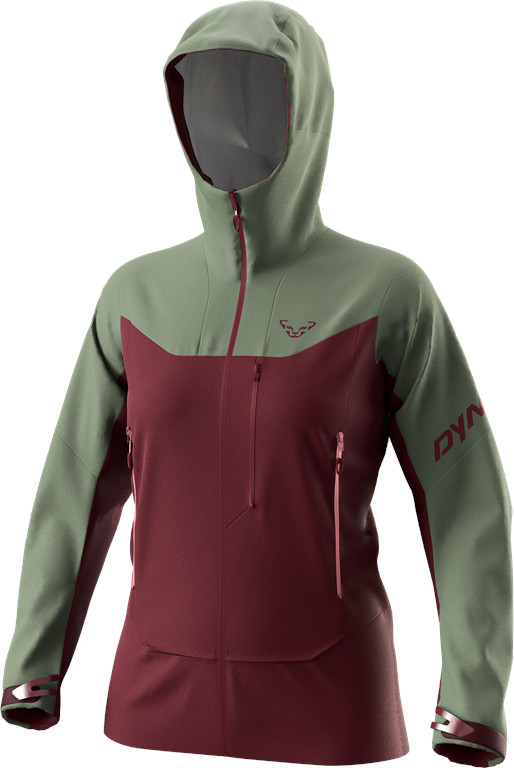 Bunda Dynafit Radical Softshell W sage 24/25 Barva: vínová / zelená, Velikost: M
