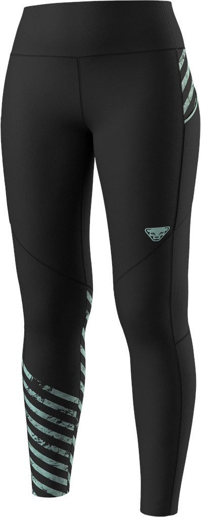 Legíny Dynafit Trail 7/8 W black out/jadelite 2025 Barva: černá / mintová, Velikost: S