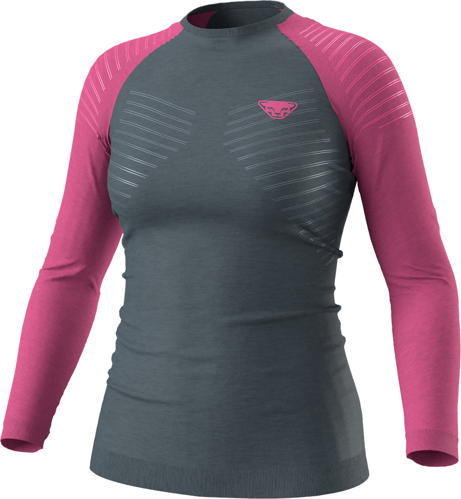 Triko Dynafit Tour Light Merino W magenta 25/26 Barva: šedá / růžová, Velikost: M