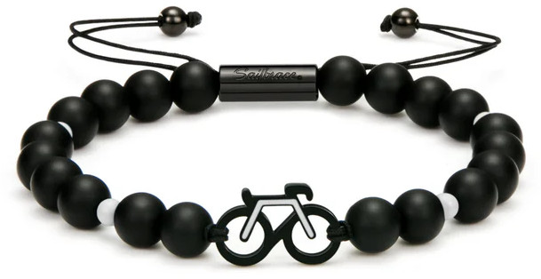 Korálkový náramek Sailbrace Bike Beaded Bracelet Barva: černá / bílá