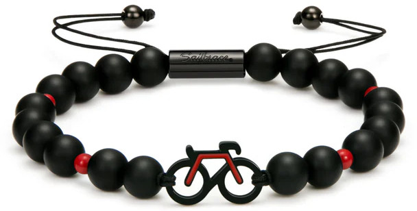 Korálkový náramek Sailbrace Bike Beaded Bracelet Barva: černá / červená