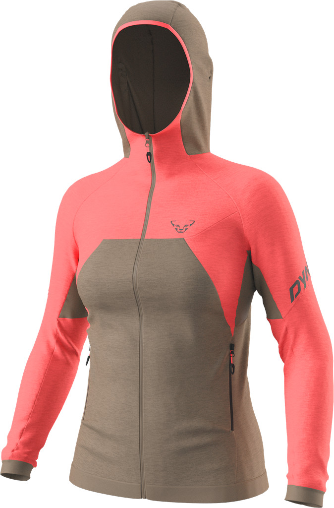 Mikina Dynafit Tour Wool Thermal Hoody W cabana 25/26 Barva: khaki / korálová, Velikost: M