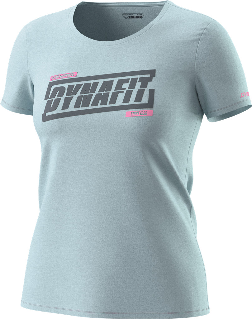 Triko Dynafit Graphic Cotton W S/S Tee cloud blue/tabloid 2026 Barva: modrá, Velikost: L