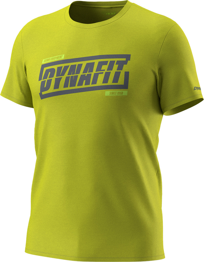 Triko Dynafit Graphic Cotton S/S TEE golden lime/tabloid 2026 Barva: limetková, Velikost: L