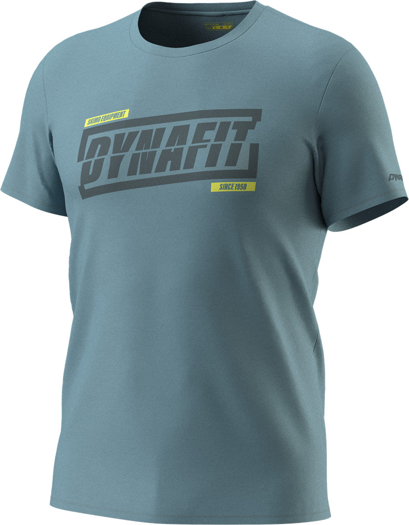 Triko Dynafit Graphic Cotton S/S TEE smoke blue/tabloid 2026 Barva: modrá, Velikost: S