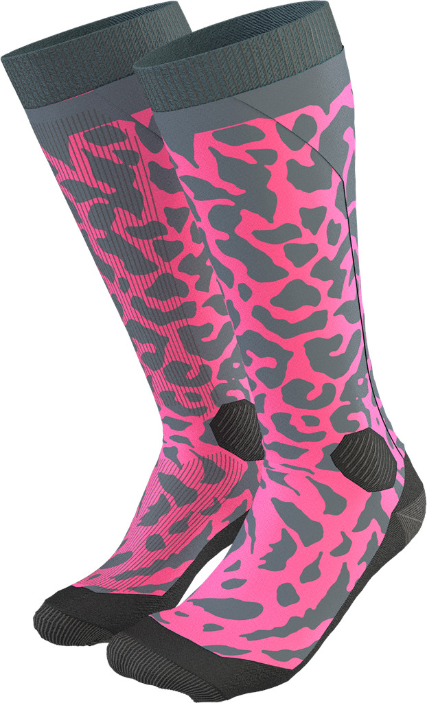 Ponožky Dynafit FT Graphic cheeky pink 25/26 Barva: růžová / šedá, Velikost EU: 35-38