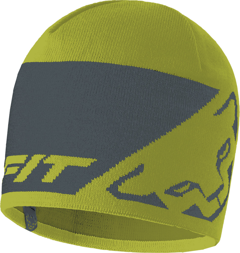 Čepice Dynafit Leopard Logo Beanie golden lime 25/26 Barva: limetková / šedá, Velikost: UNI