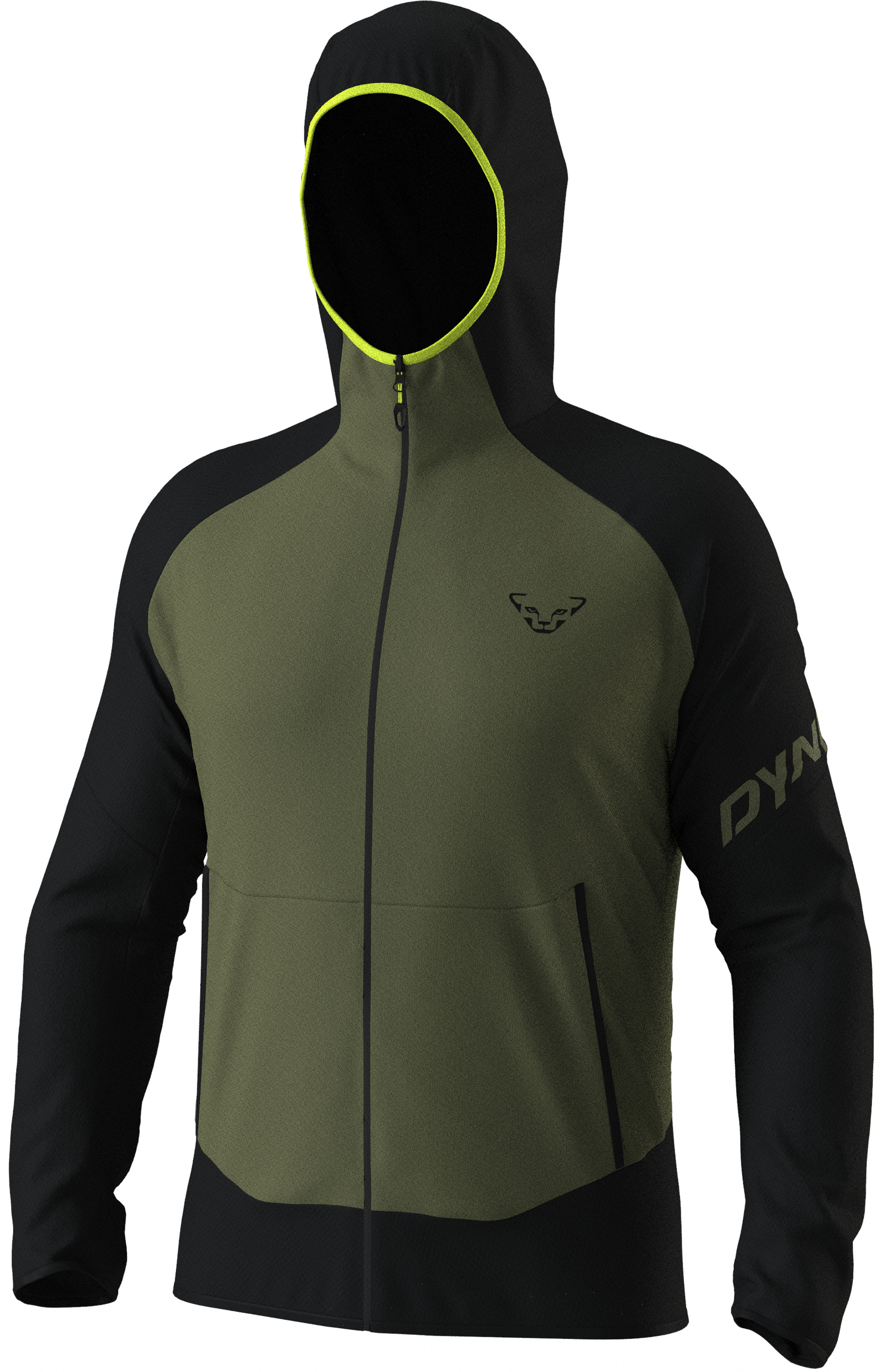 Mikina Dynafit Transalper Light PTC Hoody black out/military green 2026 Barva: zelená / černá, Velikost: XL