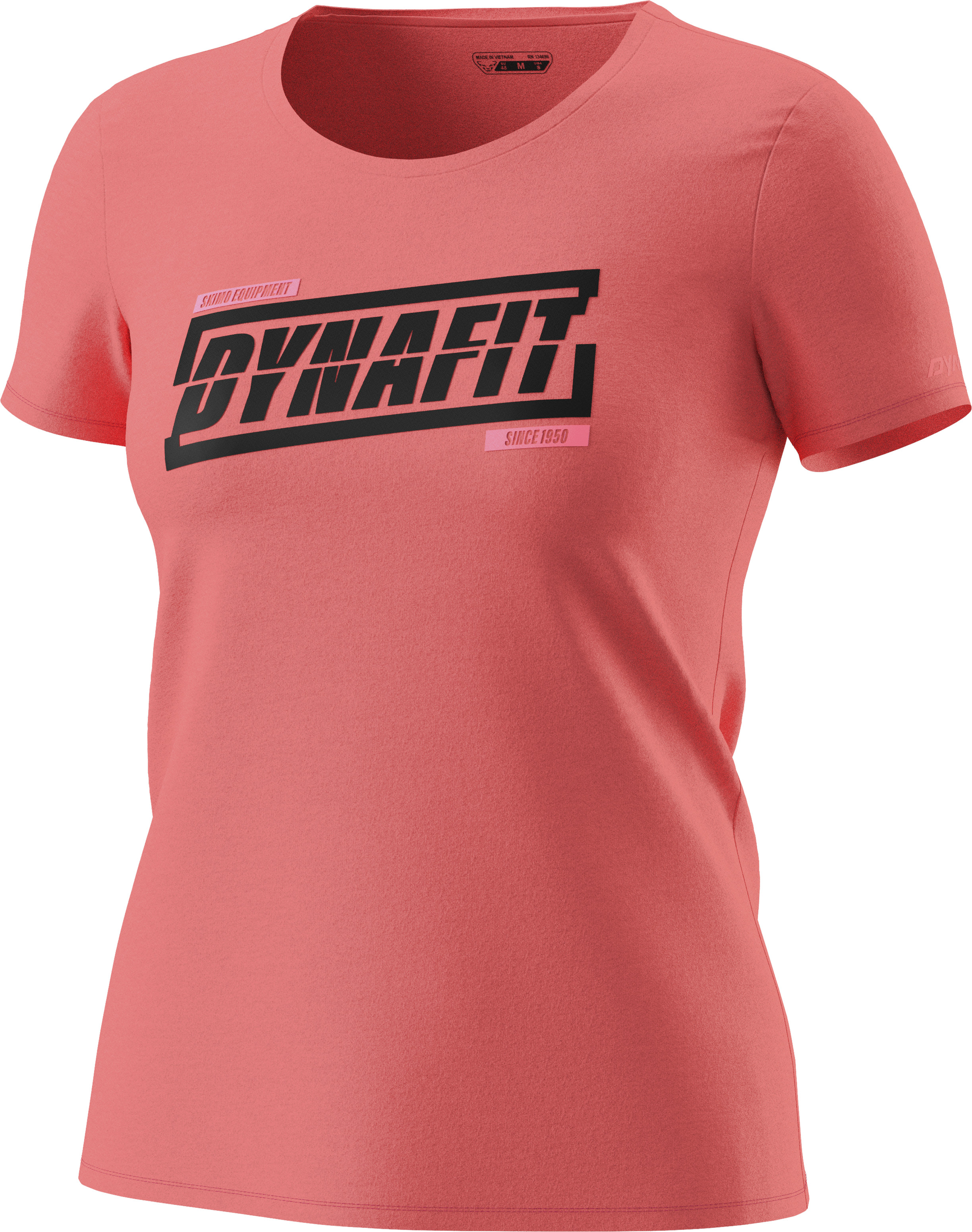 Triko Dynafit Graphic Cotton W S/S Tee cabana/tabloid 2026 Barva: korálová, Velikost: S