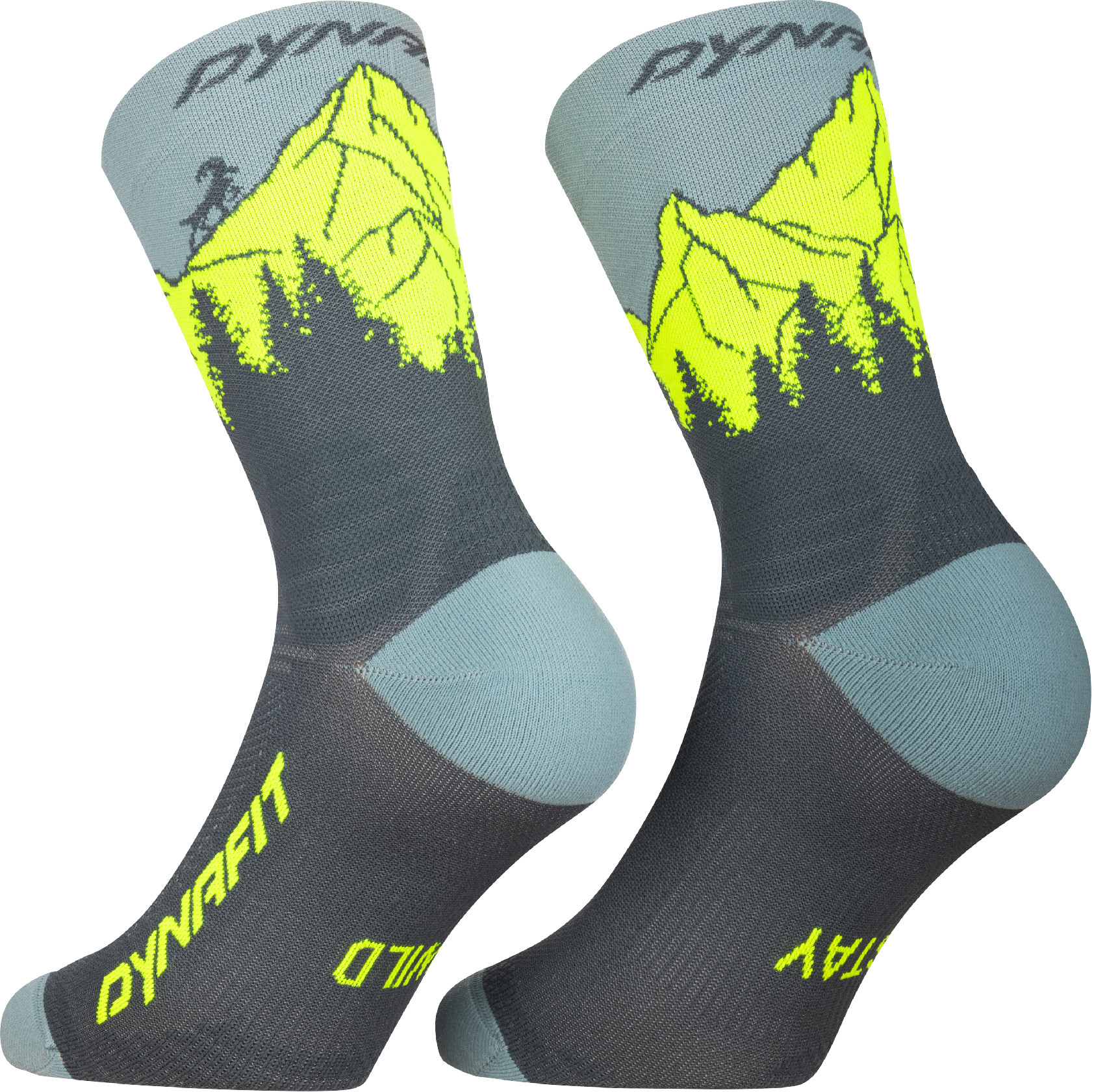 Ponožky Dynafit Traverse Crew cinder/ultra yellow Barva: žlutá / šedá, Velikost: 39-42